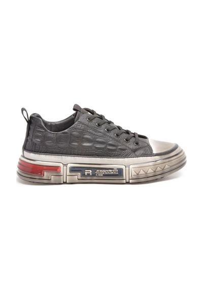 Marcomen 18219 İthal Fashion Erkek Deri Sneakers Ayakabı Sıyah