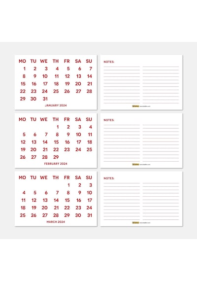 2027 Takvimi, 2027 Masa Takvimi Kırmızı Renk, 2027 Calendar, 2027 Desk Calendar Red Color