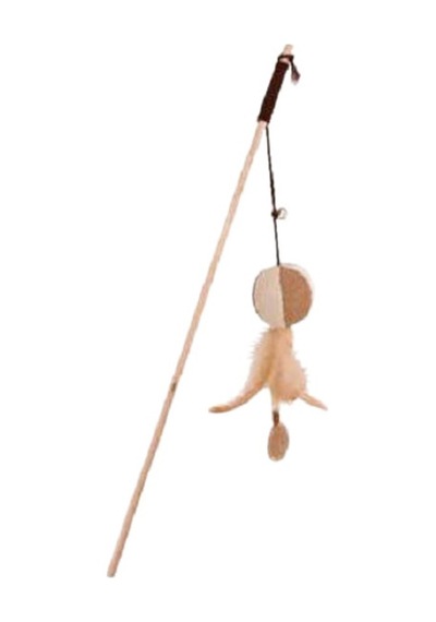 Tüylü Ve Peluşlu Kedi Oltası 46 Cm