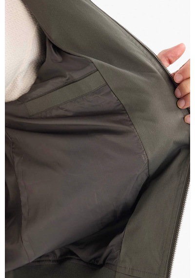 Defacto Slim Fit Astarlı Fermuarlı Mont D7338ax26spkh522 Haki-kh522