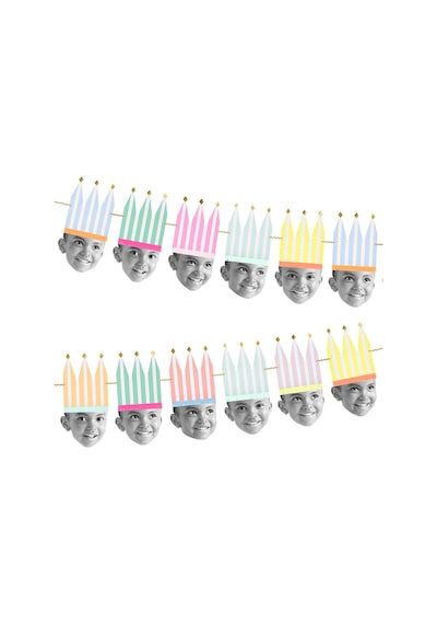 Meri Meri - Dıy Photo Party Crown Garland - Kendin Yap Fotoğraf Partisi Tacı Asılan Süs Tüm Yaşlar