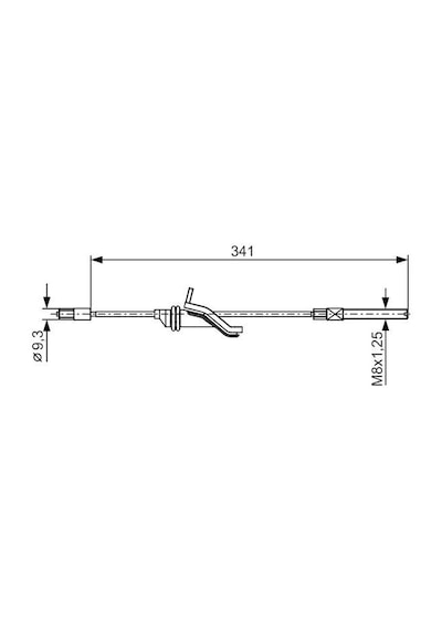 Bosch 1987482188 El Fren Teli Ön Ford Focus- cmax Volvo C30- c70- s40- v50 04 Diskli Tip Uzunluk: 341mm 3m51 2853 Cc- 3m51 2853 Cb