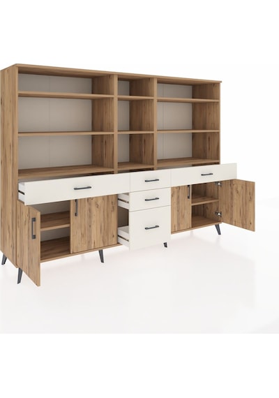 Hyperion Dolap 11 Raflı 5 Çekmeceli 4 Kapaklı 220x44x163 Çam-çam/ Çam-çam/aytaşı Hyperion Dolap 11 Raflı 5 Çekmeceli 4 Kapaklı 220x44x163 Çam-çam/ Çam-çam/aytaşı