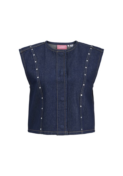 Jack & Jones Kadin Hakim Yaka Kolsuz Denim Gömlek - Mae - 12286386 Dark Blue Denim