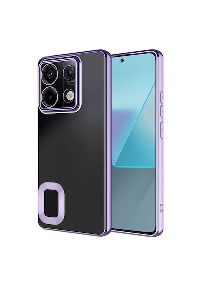 Xiaomi Redmi Note 13 Pro 5g Kılıf Kamera Lens Korumalı Logo Gösteren İnce Hafif Pazarplus Lila