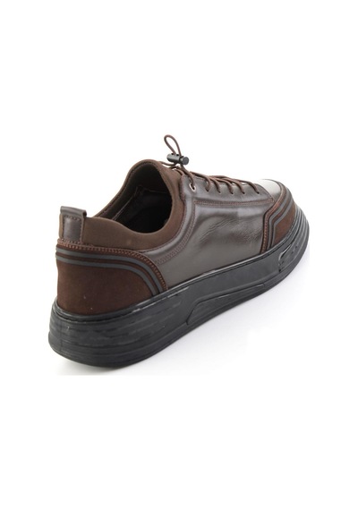 Bambi Kahve Napa Hakiki Deri Erkek Sneaker E01080185243