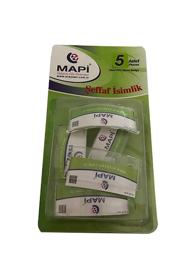 Mapi Şeffaf İsimlikler Blister 74x28 Mm 5'li Paket