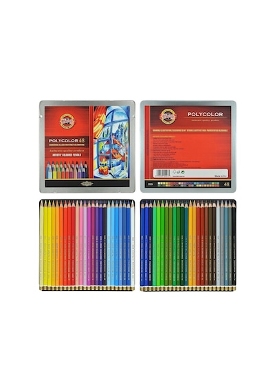 Koh-i Noor Polycolor Kuru Boya Kalemi 48 Renk Set Çok Renkli