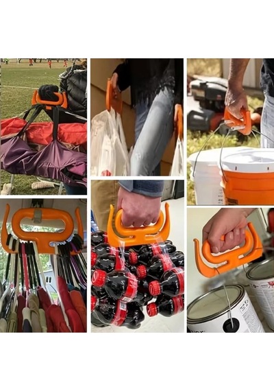 Ers '' Ergonomik Poşet Taşıma Aparatı Ağır Yük Taşıyıcı Tutacak, Elden Kesme Yapmayan Kolay Taşıma Kancası, Market Ve Alışveriş Çantası Taşıyıcısı