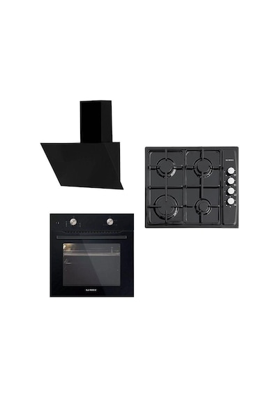 Kumtel B66-S2 - KO-410BF - DA6-833 Siyah Ankastre Set