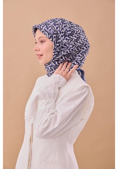 Silk Home Aura Eşarp 140006-26 Gece Mavisi, Lacivert, Füme, Gümüş