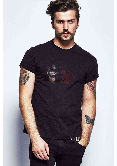 Joker Baskılı Siyah Erkek Tshirt (528852022)