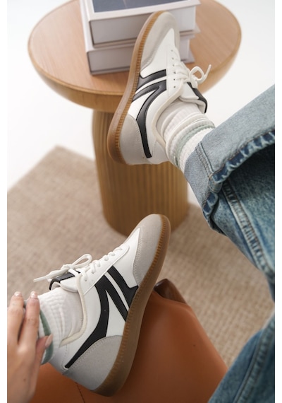 Daxtors Garantili Carina Günlük Ortopedik Kadın Sneaker Spor Ayakkabı Beyaz