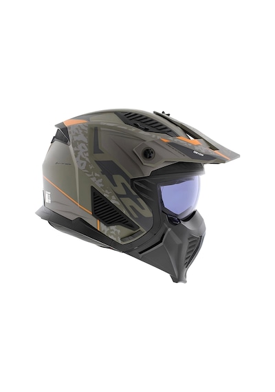 Ls2 Drifter Devor Ön Çene Çıkarılabilir Modüler Kask Mat Kum - Turuncu