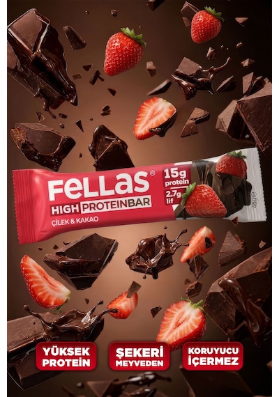 Yüksek Protein Bar - Çilekli 45 G X 12 Adet