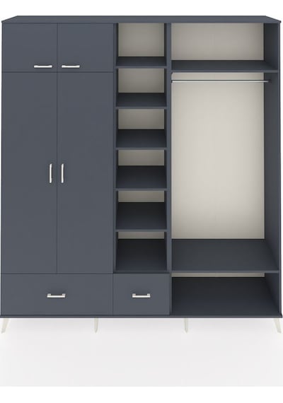 Hyperion Dolap 12 Raflı 2 Çekmeceli 2 Askılı 220x44x243 Antrasit-antrasit/antrasit Antrasıt/antrasıt - Antrasıt Hyperion Dolap 12 Raflı 2 Çekmeceli 2 Askılı 220x44x243 Antrasit-antrasit/antrasit Antrasıt/antrasıt - Antrasıt