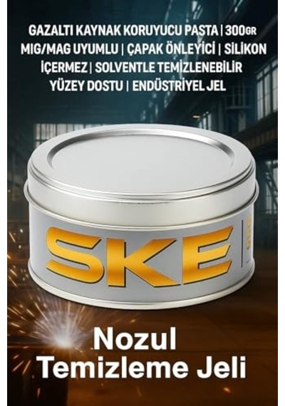 Nozul Temizleme Jeli Gazaltı Kaynak Pasta 300 Gr Mıg Mag Uyumlu Çapak Önleyici Silikon Içermez Solventle Temizleneb