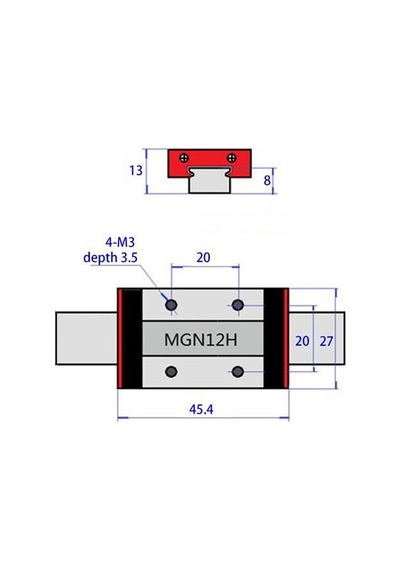 Mgn12H Bilyalı Rulman Blok - Mgn12H Araba