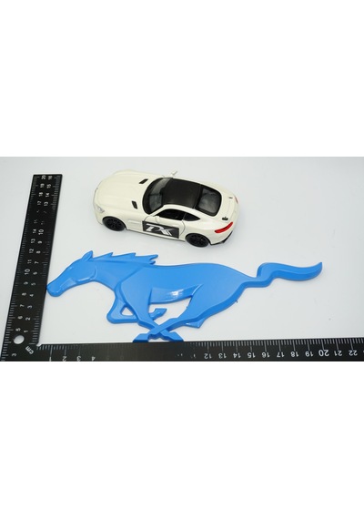 Dk Tuning Mustang Shelby Gt Koşan At Bagaj Mavi Logo Arma