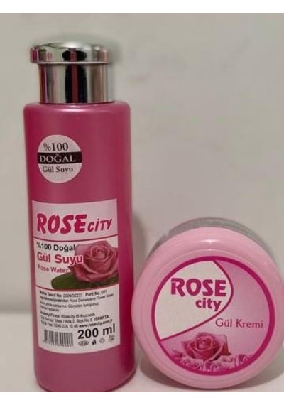 Rose City Gül Suyu 200 ML + Rose City Gül Özlü Krem 85 ML