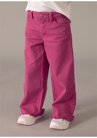 Mayoral Kız Çocuk Geniş Paçalı Gabardin Pantolon Pembe 3588