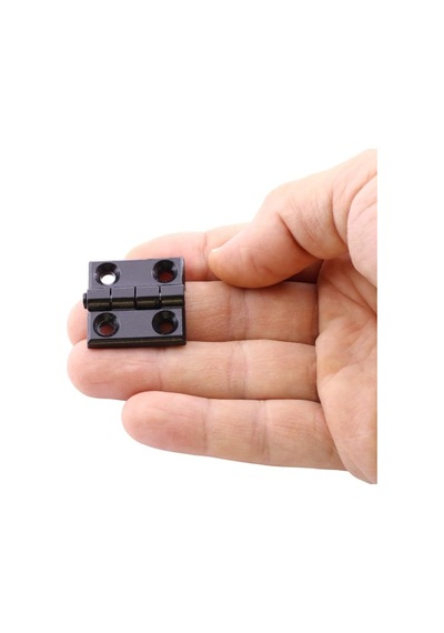 Siyah Metal 4 Adet Set Yaprak Menteşe 30x30mm Dayanıklı Mobilya Kapı Dolap Çekmece Kapak Aksesuar Diğer