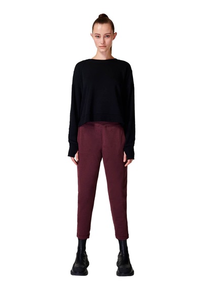 Sweaty Betty After Class Crop Sweatshirt Blk Siyah