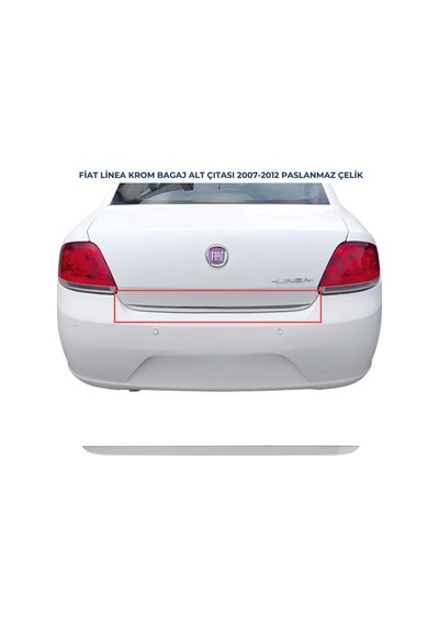 Ebal Otomotiv Fiat Linea Krom Bagaj Alt Çıtası 2007-2012 Arası P. Çelik