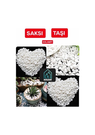 Mezar Süsleme Beyaz Çakıl Taşı 2 Kg
