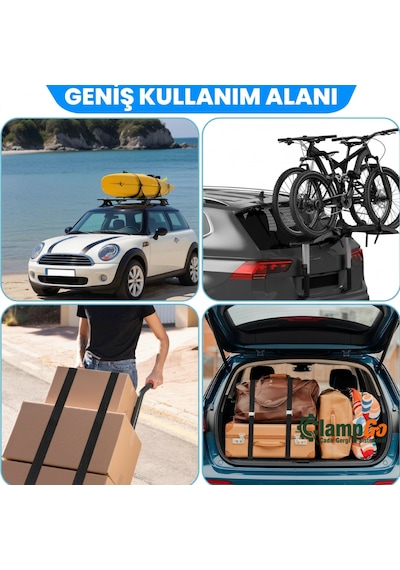 3 Metre Mini Mandallı Gerdirme Halatı Bağlama Kayışı Sabitleme Spanzeti 4 Adet