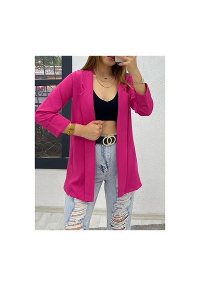 Çınar Boutique Fuşya Blazer Ceket-fuşya - L Fuşya Fuşya
