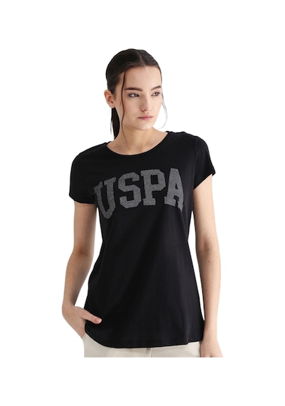 U.S. Polo Assn. Kadın Basic Bisiklet Yaka Tişört SIYAH