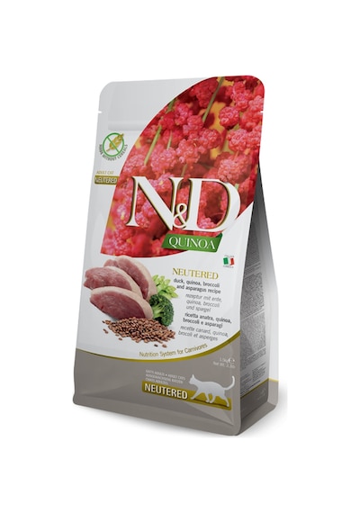 N&D Quinoa Ördek ve Brokolili Kısırlastırılmıs Yetişkin Kedi Maması 1500 G