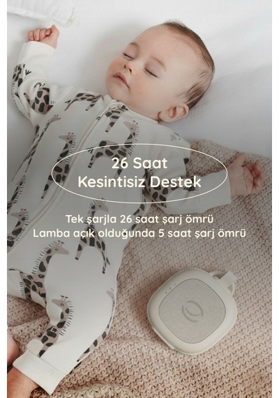Plus Ağlama Sensörlü Beyaz Gürültü Cihazı 33 Sesli Anne Ses Kayıtlı Bebek Uyku Cihazı