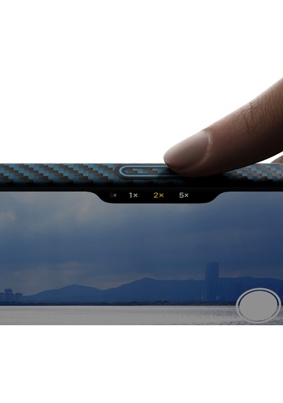 Apple Uyumlu iPhone 17 Pro Kılıf M-safeli Kamera Kontrol Butonlu Aramid Fiber Pitaka Ultra-slim Kapak Siyah-mavi Siyah - Mavi