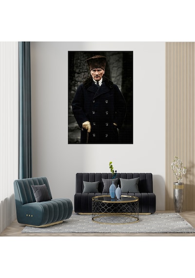 Mustafa Kemal Atatürk 70x100 Cm Poster Duvar Kağıdı 03 Çok Renkli