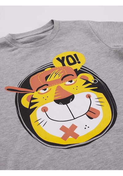 Yo Kaplan Erkek Çocuk T-shirt Kapri Şort Takım