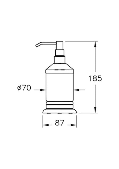 Base 300 A44143 Sıvı Sabunluk, Krom Siyah