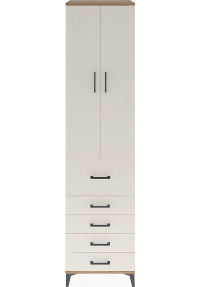 Hyperion Dolap 4 Raflı 5 Çekmeceli 2 Kapaklı 60x44x243 Çam-aytaşı Atlas Çam