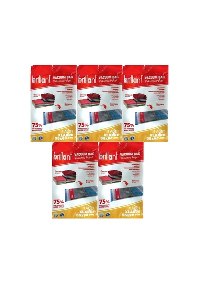 Brillant Vakumlu Poşet/hurç 55 90cm Xlarge İç Adet 1 5 Li Set Şeffaf