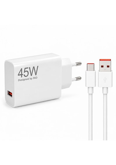 Flayse Rx45 45w Güçlü Hızlı Şarj Adaptörü Ve Type-c Kablo Seti