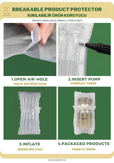 Airpack Ambalaj Torbası Airbag Havalı Poşet Dayanıklı Paketleme 20'li 27 x 30 CM
