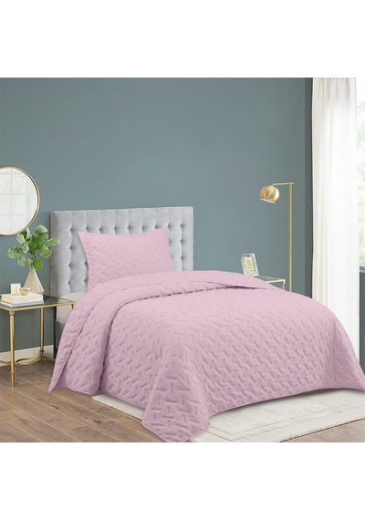 Milena Tek Kişilik Yatak Örtüsü Seti 180x240cm - Volanlı Yastıklı%100 Polyester Zarif Tasarım Pembe Nevresim Takımı Diğer Milena Tek Kişilik Yatak Örtüsü Seti 180x240cm - Volanlı Yastıklı%100 Polyester Zarif Tasarım Pembe Nevresim Takımı Diğer