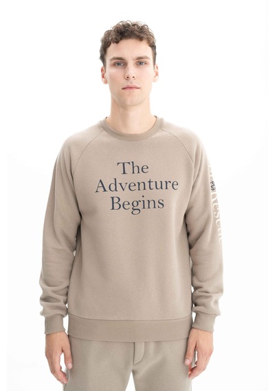 AR-MA Arma Erkek Yazı Baskılı Regular Fit Bisiklet Yaka Sweatshirt 001