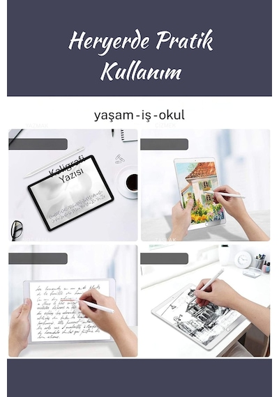 Redmi Pad 2 Xiaomi Tam Uyumlu Dokunmatik Ekran Şarjlı Tablet Kalemi Beyaz