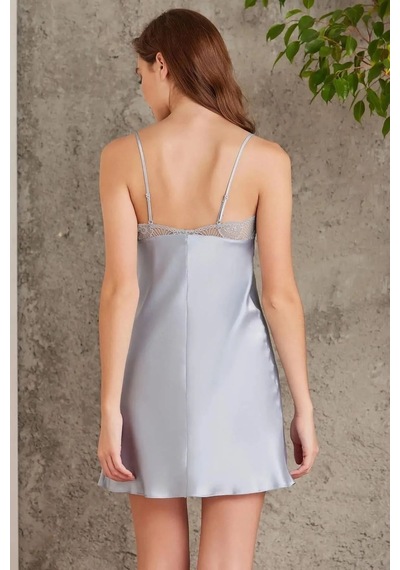 Pierre Cardin 7035 Kadın Dantelli Saten 4'lü Set-mist