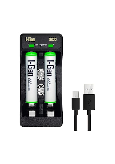 I-gen Batteries G265 2 Li Aa/aaa/9v Pil Şarj Aleti + 2 Adet Aaa 650 Mah 1.2 V Ni-mh Şarjlı İnce Kalem Pil Seti