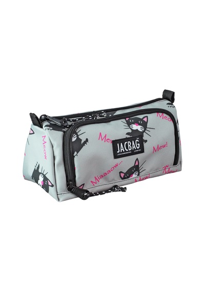 Jacbag Prime Xl-lastik Ayraçlı İki Bölmeli Kalem Kutusu Prime Xl-miyav renkli