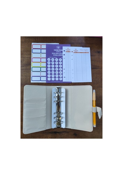 Bütçe Planlayıcı Para Organizeri -krem Sticker Hediyeli