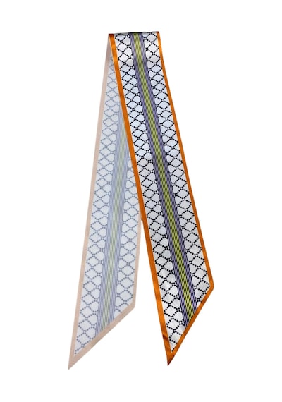 Tarzını Seç Asil Çizgi Desenli Turuncu Kravat / Eşarp / Fular 105x9 Cm Asil Turuncu